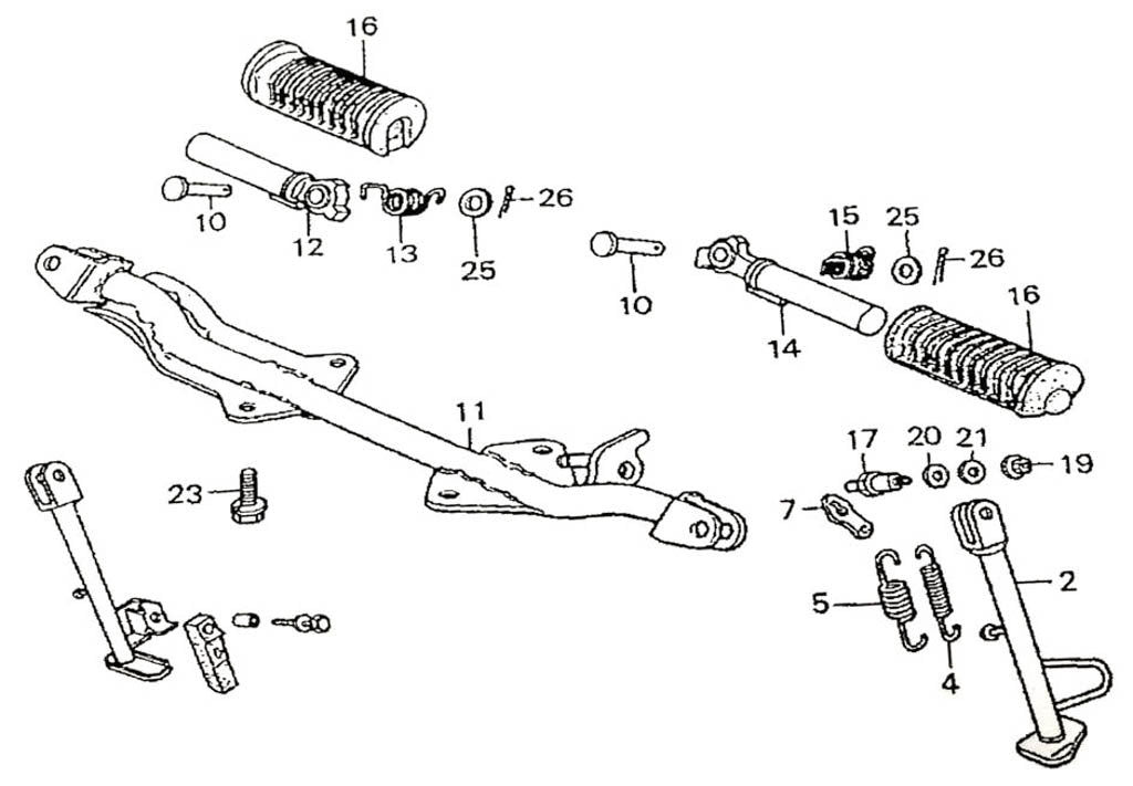 Aluslevy jalkatapin sokka Honda Monkey Z50J
