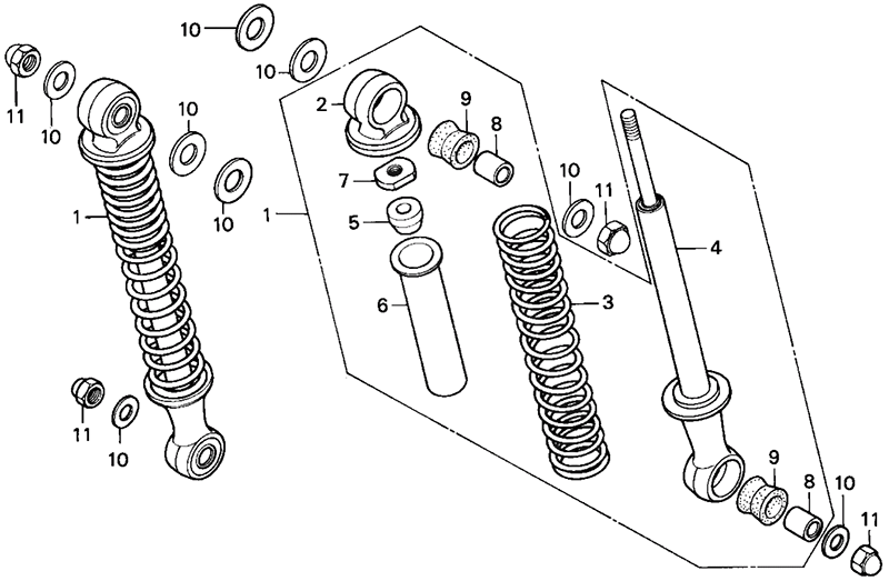 Iskunvaimentimen aluslevy Honda Monkey Z50