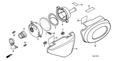 Ruuvi ilmansuodattimen klemmariin Honda Monkey Z50J