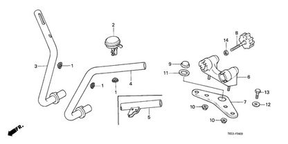 Kiristin ohjaustanko Honda Monkey Z50J -1986
