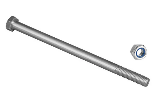 Akseli + lukkomutteri 10x180mm