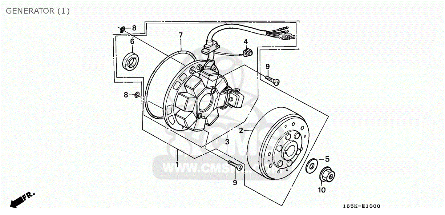 Staattorin/magneeton pohjalevyn kiinnityspultti M6x16 Honda Monkey