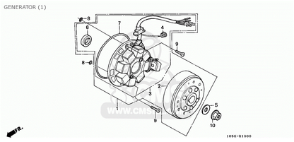 Staattorin/magneeton pohjalevyn kiinnityspultti M6x16 Honda Monkey