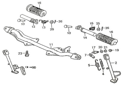 Aluslevy jalkatapin sokka Honda Monkey Z50J