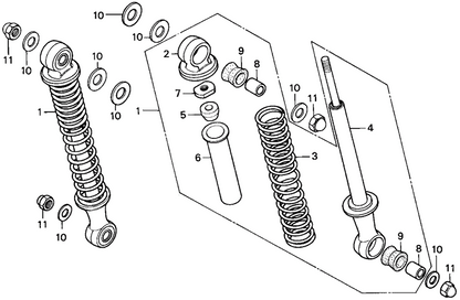 Iskunvaimentimen aluslevy Honda Monkey Z50